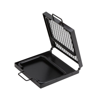 VEVOR Folding Campfire Grill, Heavy Duty Steel Mesh Grate, 22.4 Portable Camping Grates Over Fire Pit, Camp Fire Cooking Equipment With Legs Carrying Bag, Grilling Rack For Outdoor Open Flame Cooking