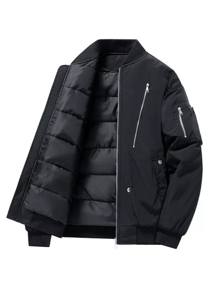 Men's Plus Size Casual Lightweight Padded Bomber Jacket
