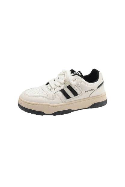 Lace Up Round Toe Platform Sneakers
