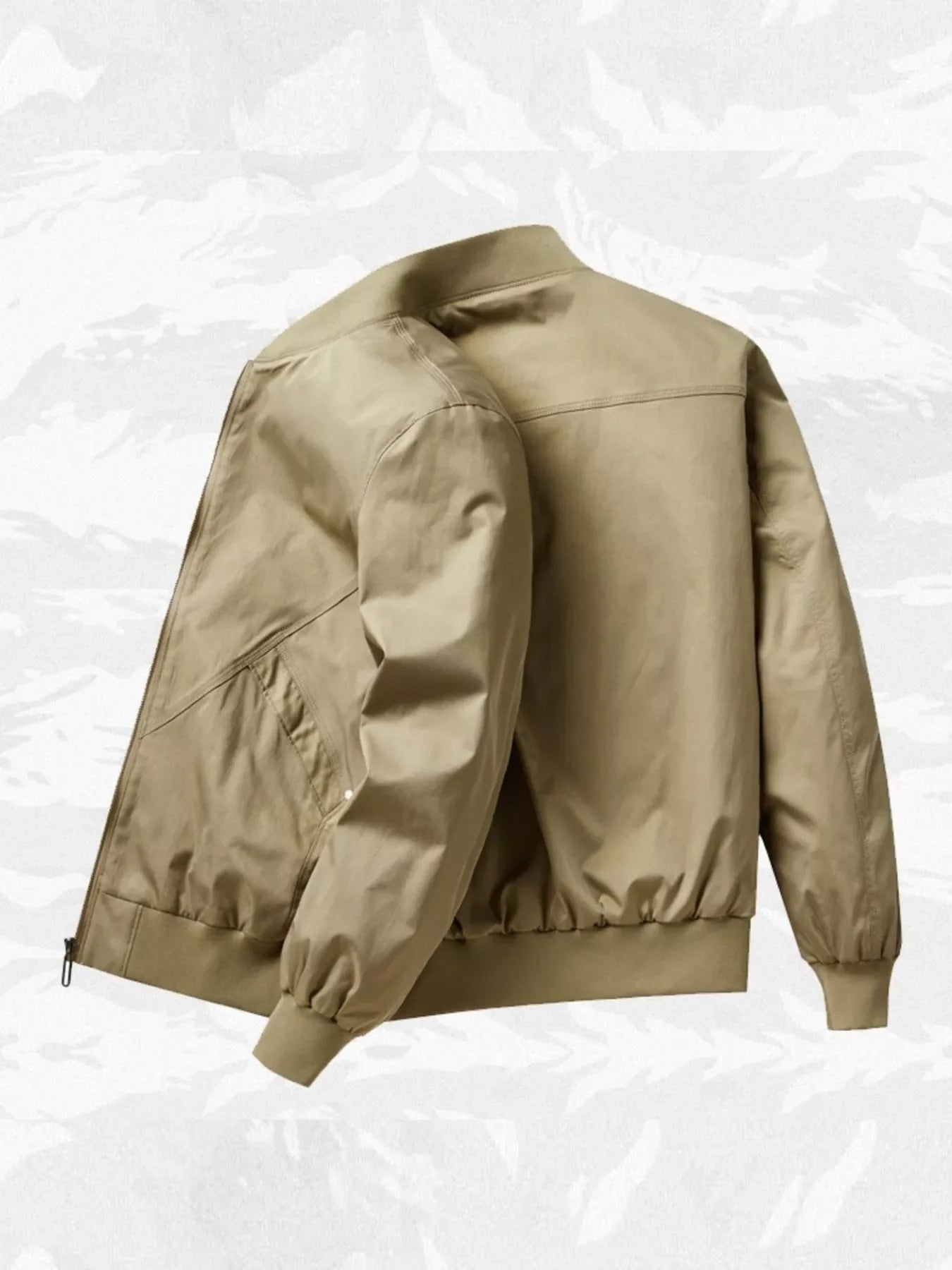 Men's Plus Size Zip Up Long Sleeve Jacket