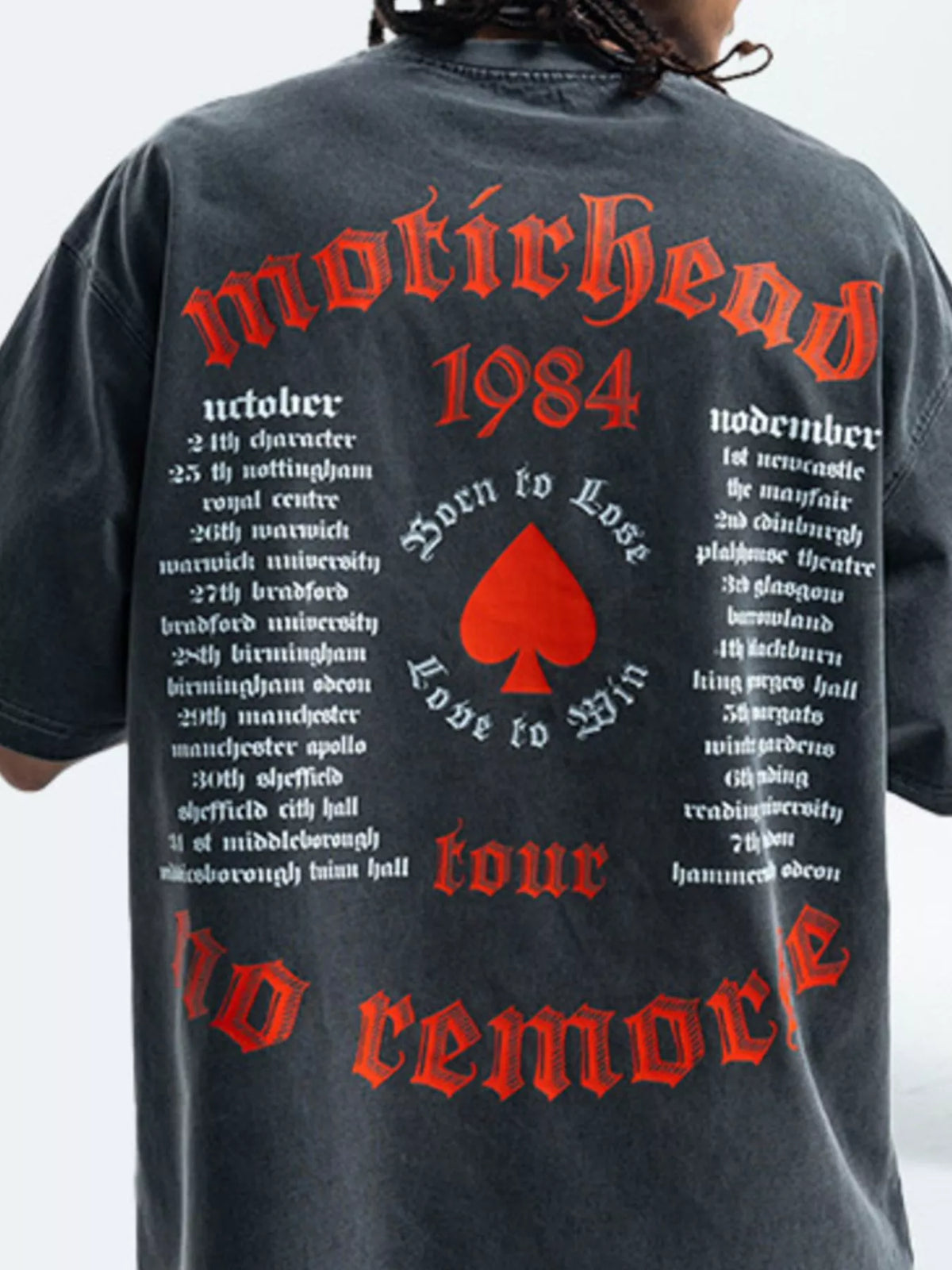 Men's Vintage Letter Graphic Washed T-Shirt