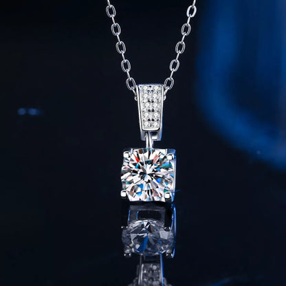 1 Carat Moissanite 925 Sterling Silver Necklace