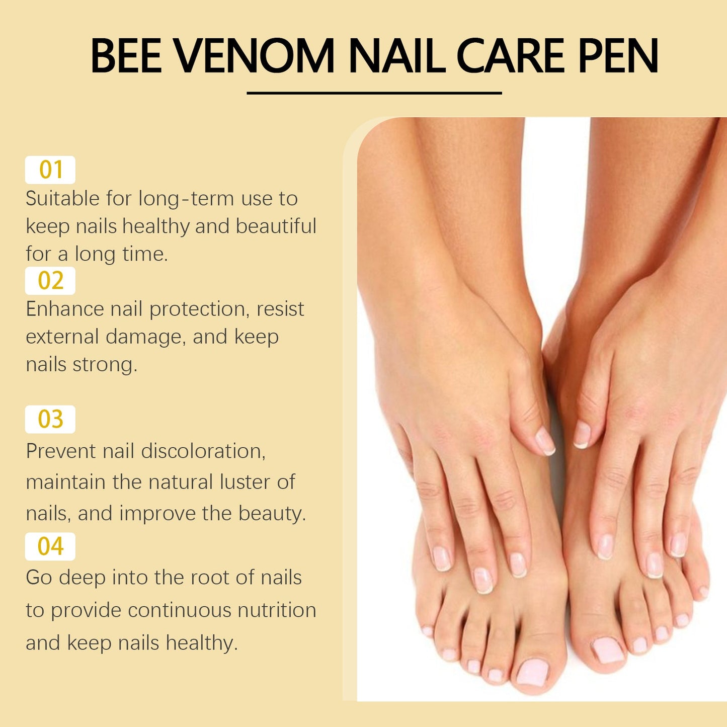 Ximonth Bee Venom Grey Nail Care Pen Brightening Nail Thickening Clean Moisturizing Anti-Barb Repair Nail Care