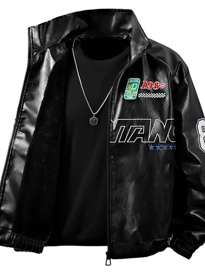 Men's Plus Size Zip Up Long Sleeve Jacket