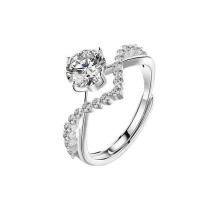 1 Carat Moissanite 925 Sterling Silver Ring