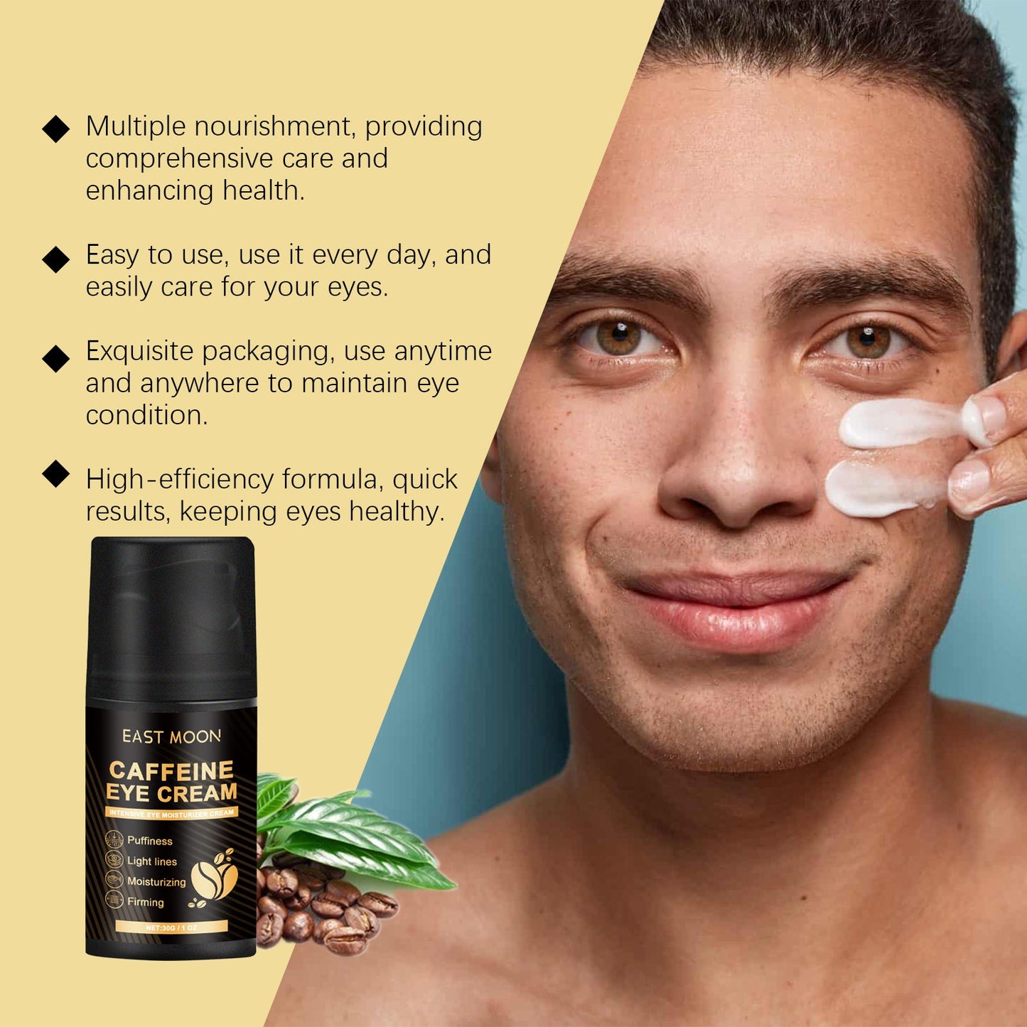 East Moon Caffeine Firming Eye Cream Hydrates, Lifts And Tightens The Skin Around The Eye