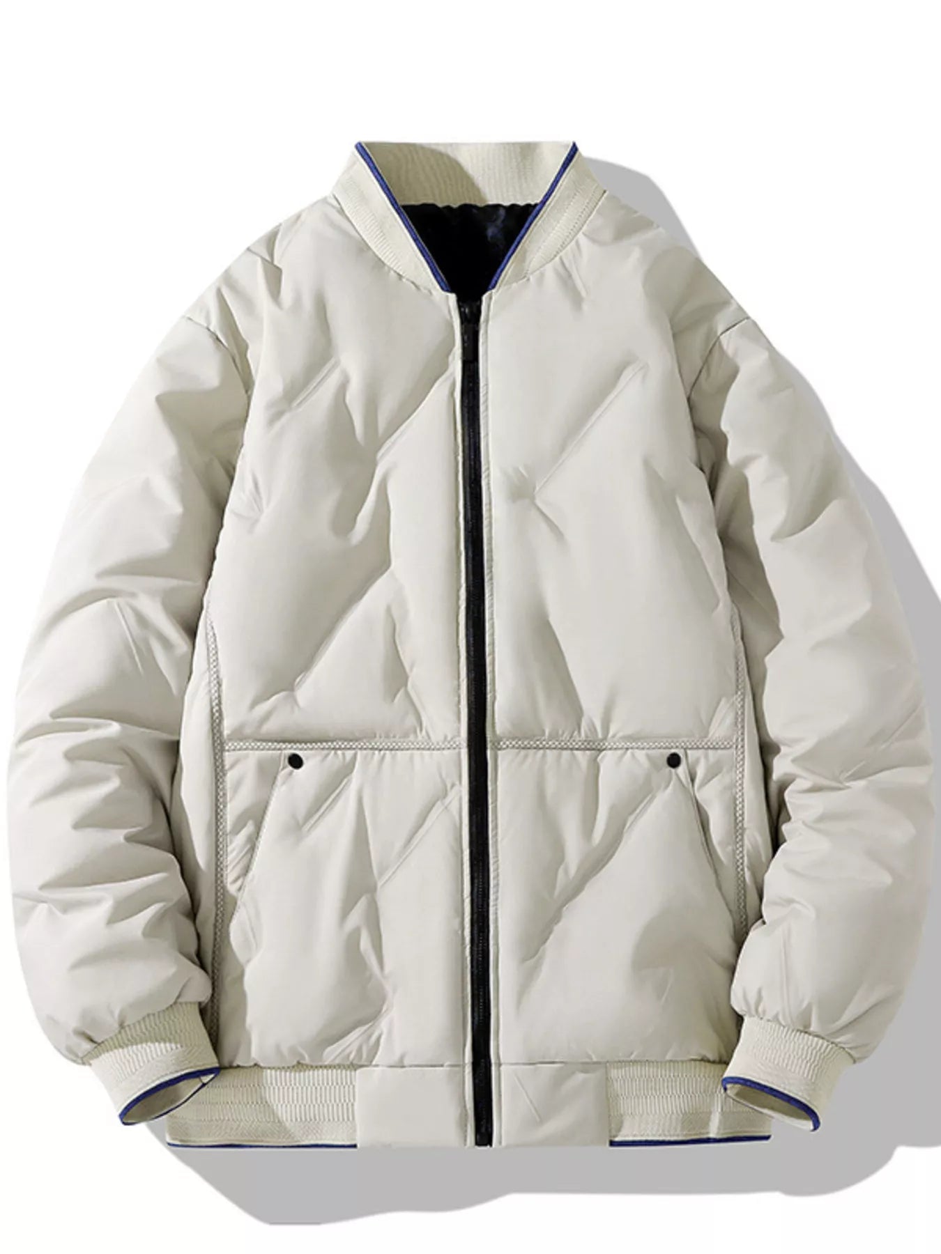 Men's Plus Size Padded Zip Up Bomber Jacket