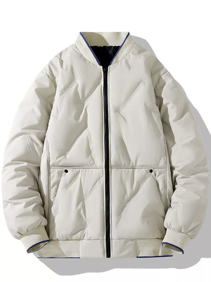 Men's Plus Size Padded Zip Up Bomber Jacket