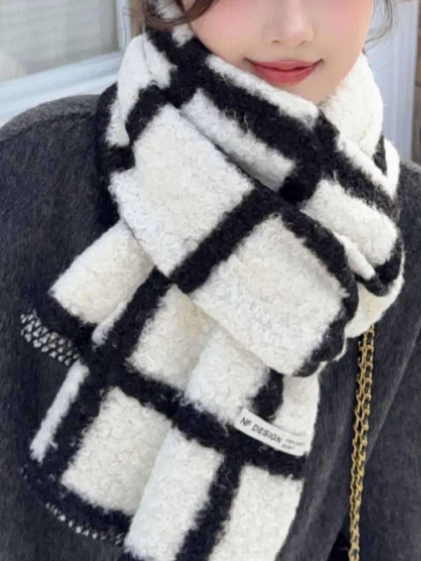 Plaid Pattern Winter Scarf