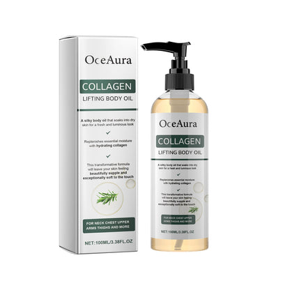 OceAura Collagen Lifting Body Oil, Moisturizing And Firming Arms Belly Fat Full Body Massage Oil