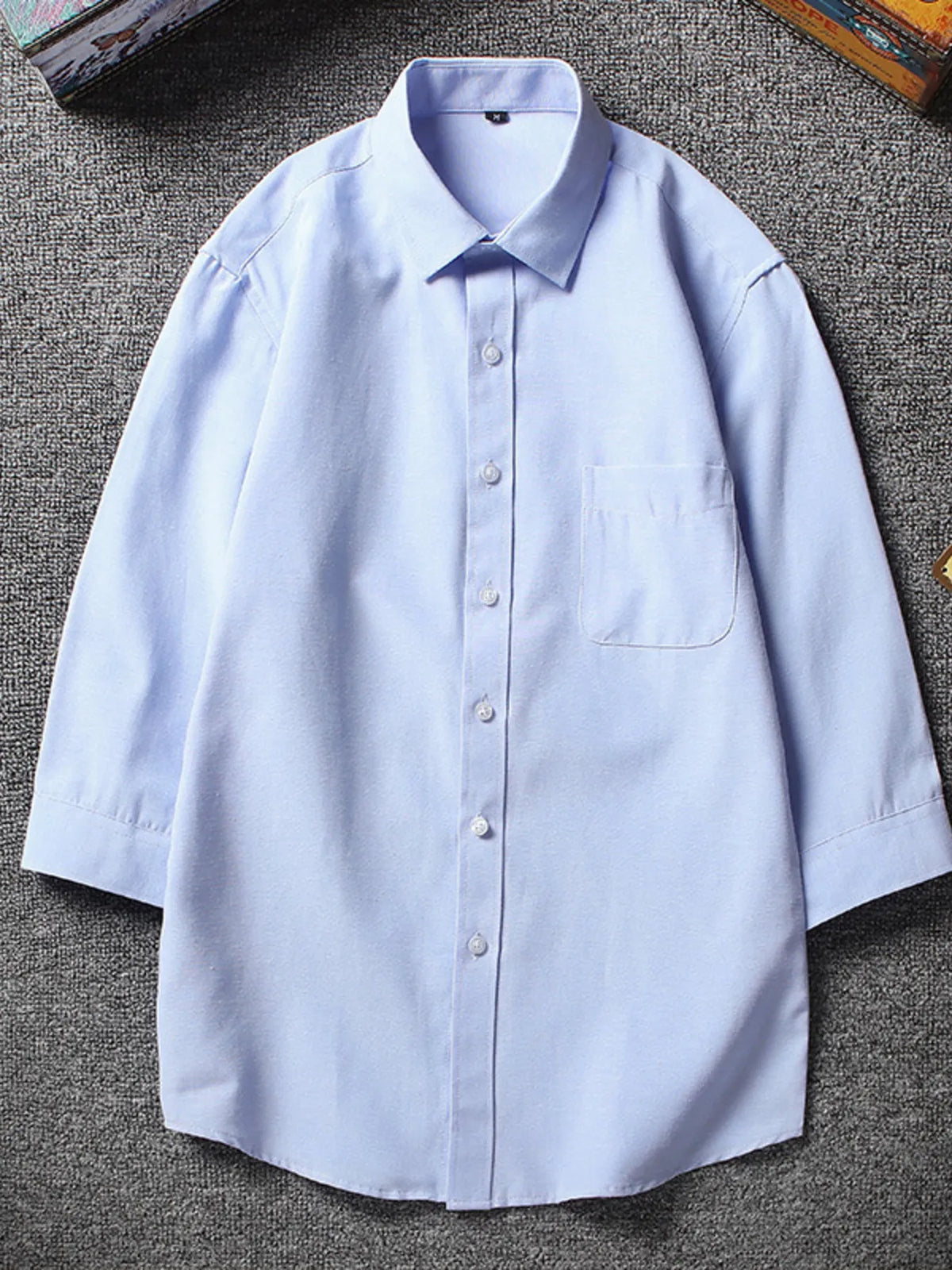 Men's Plus Size Casual Solid Color Button Up Shirt