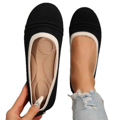 Round Toe Flat Slip-Ons