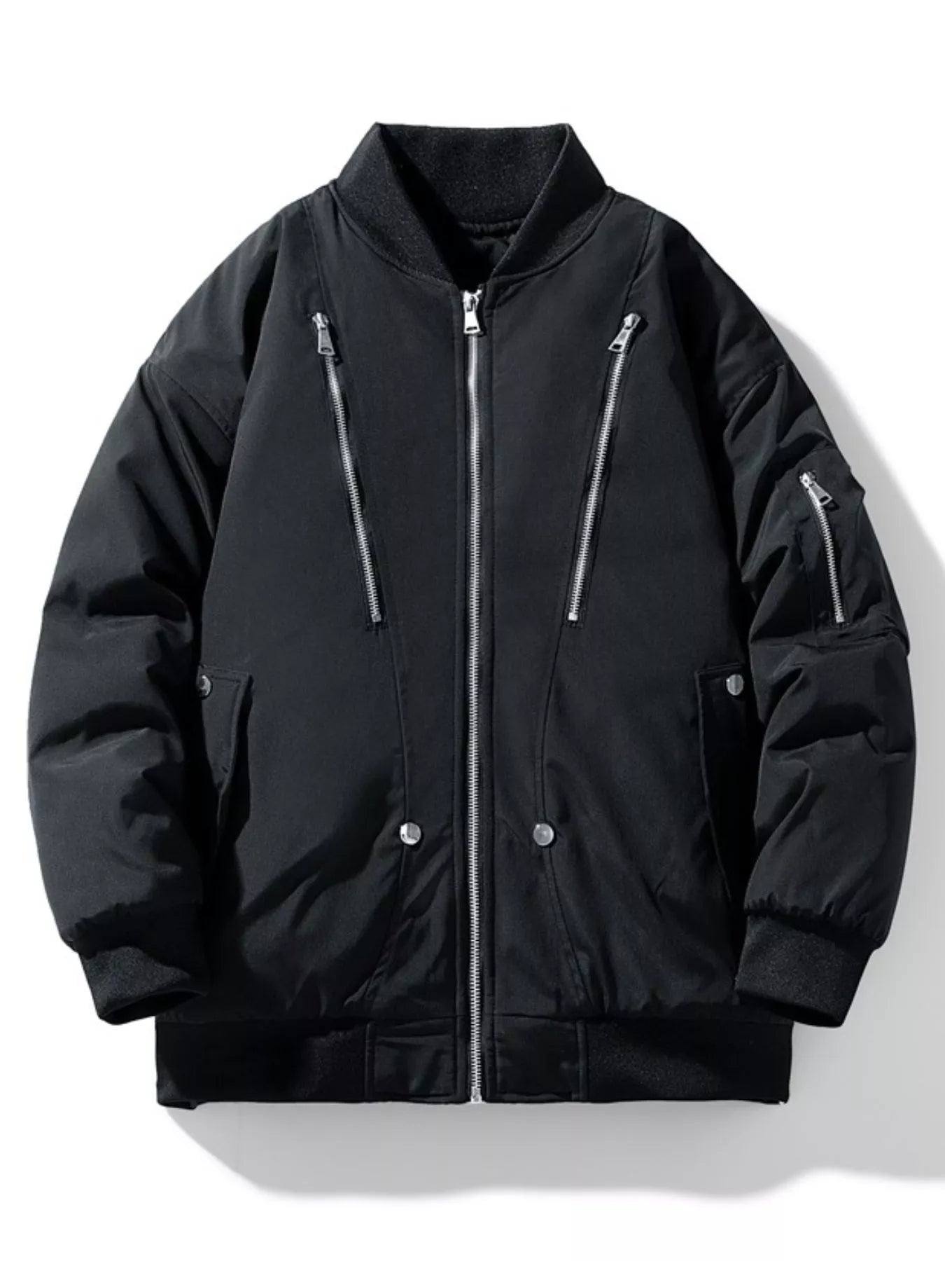 Men's Plus Size Casual Lightweight Padded Bomber Jacket