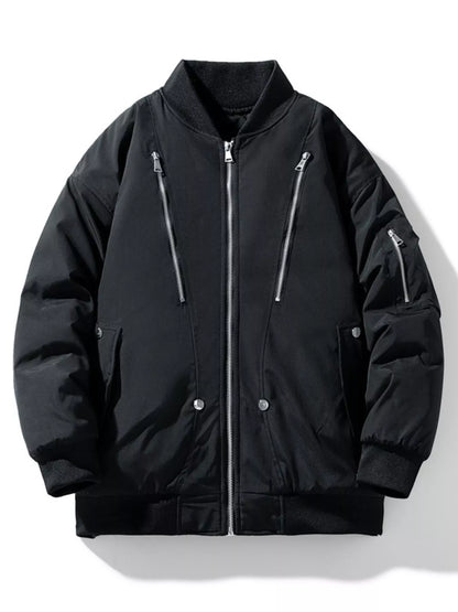 Men's Plus Size Casual Lightweight Padded Bomber Jacket