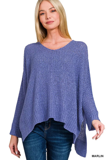 Zenana Dolman Sleeve V-Neck Sweater