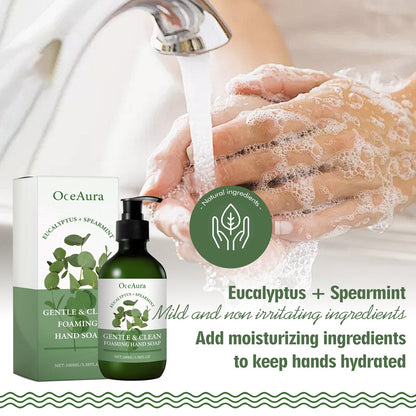 OceAura Gentle Clean Foaming Hand Soap, Gentle Cleansing Decontamination Moisturizing Skin Cleansing Skin