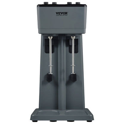 VEVOR Milkshake Maker, 375W X 2 Electric Milkshake Machine, Double Heads Drink Mixer Blender Machine, 3-Speed Milkshake Mixer With 2 X 820 Ml Stainless Steel Cups, For Commercial And Home