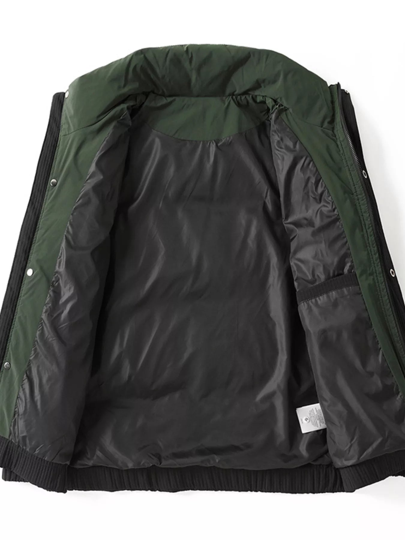 Men's Plus Size Textured Puffer Jacket with Pockets