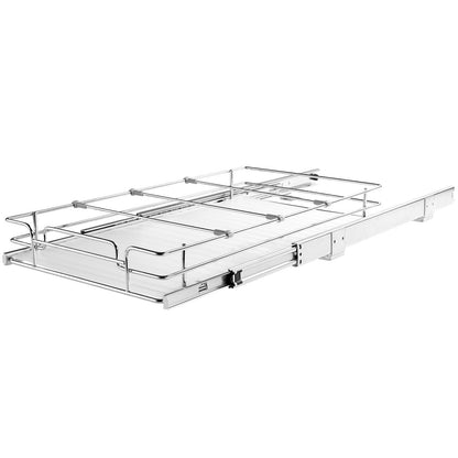VEVOR  Pull Out Cabinet Organizer, Heavy Duty Slide Out Pantry Shelves, Chrome-Plated Steel Roll Out Drawers, Sliding Drawer Storage For Home, Inside Kitchen Cabinet, Bathroom, Under Sink