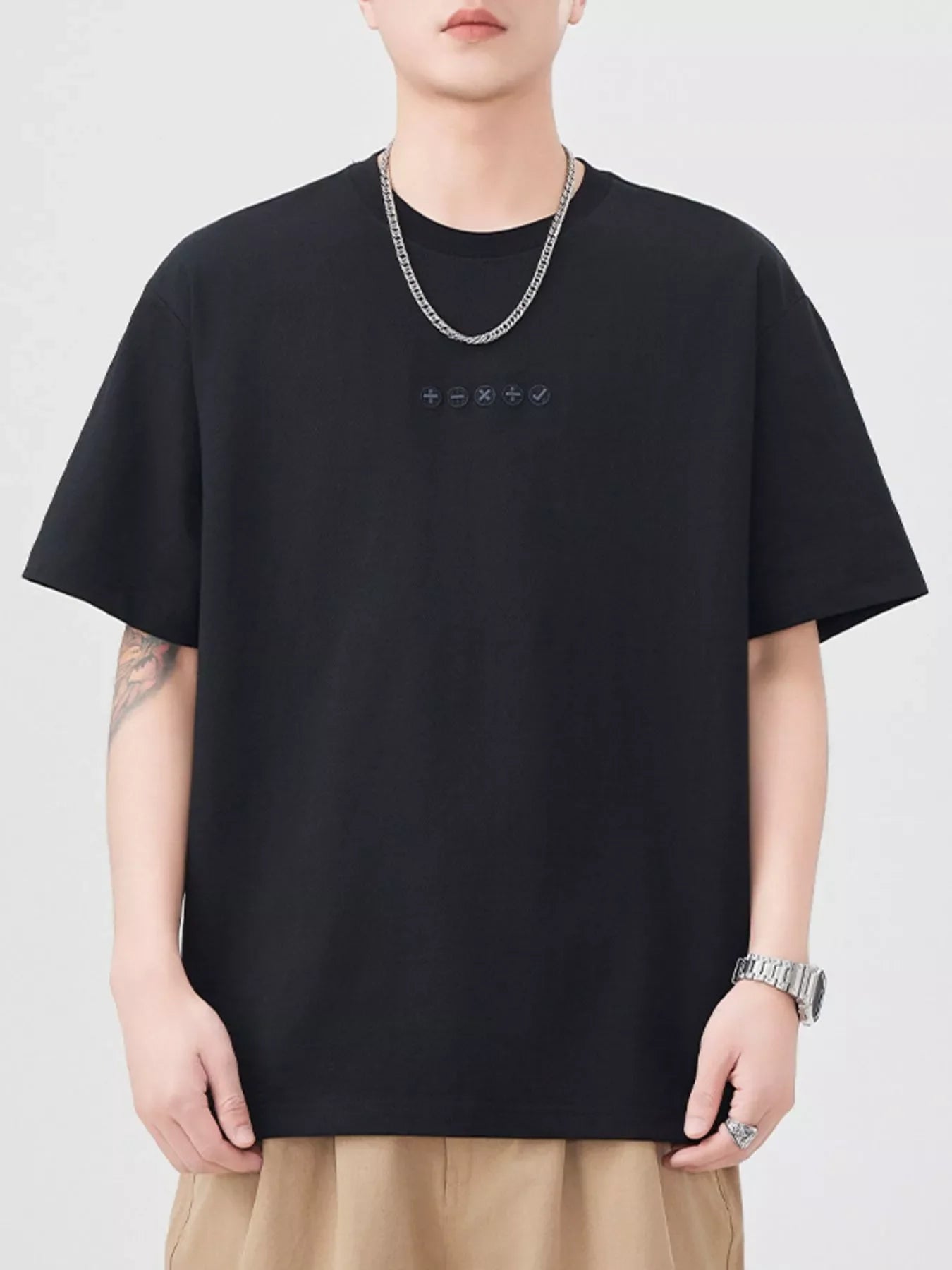 Men's Plus Size Round Neck Relaxed Fit T-Shirt