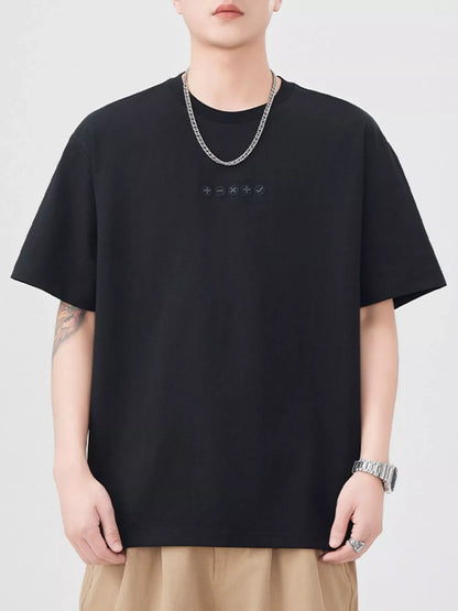 Men's Plus Size Round Neck Relaxed Fit T-Shirt