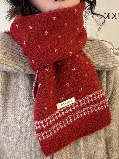 Winter Warm Knitted Scarf