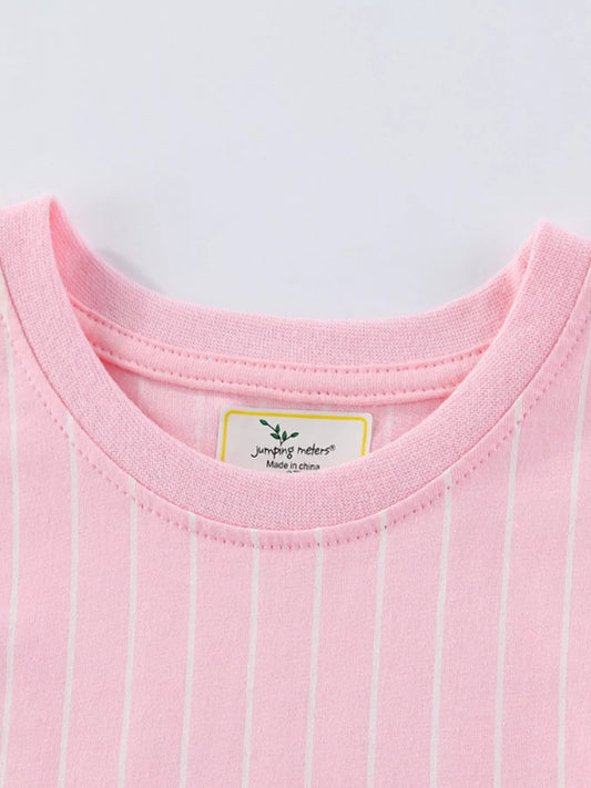 Children's Striped Unicorn Short Sleeve Dress