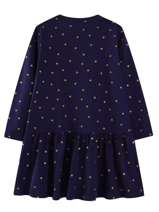 Children's Embroidered Unicorn Long Sleeve Dress
