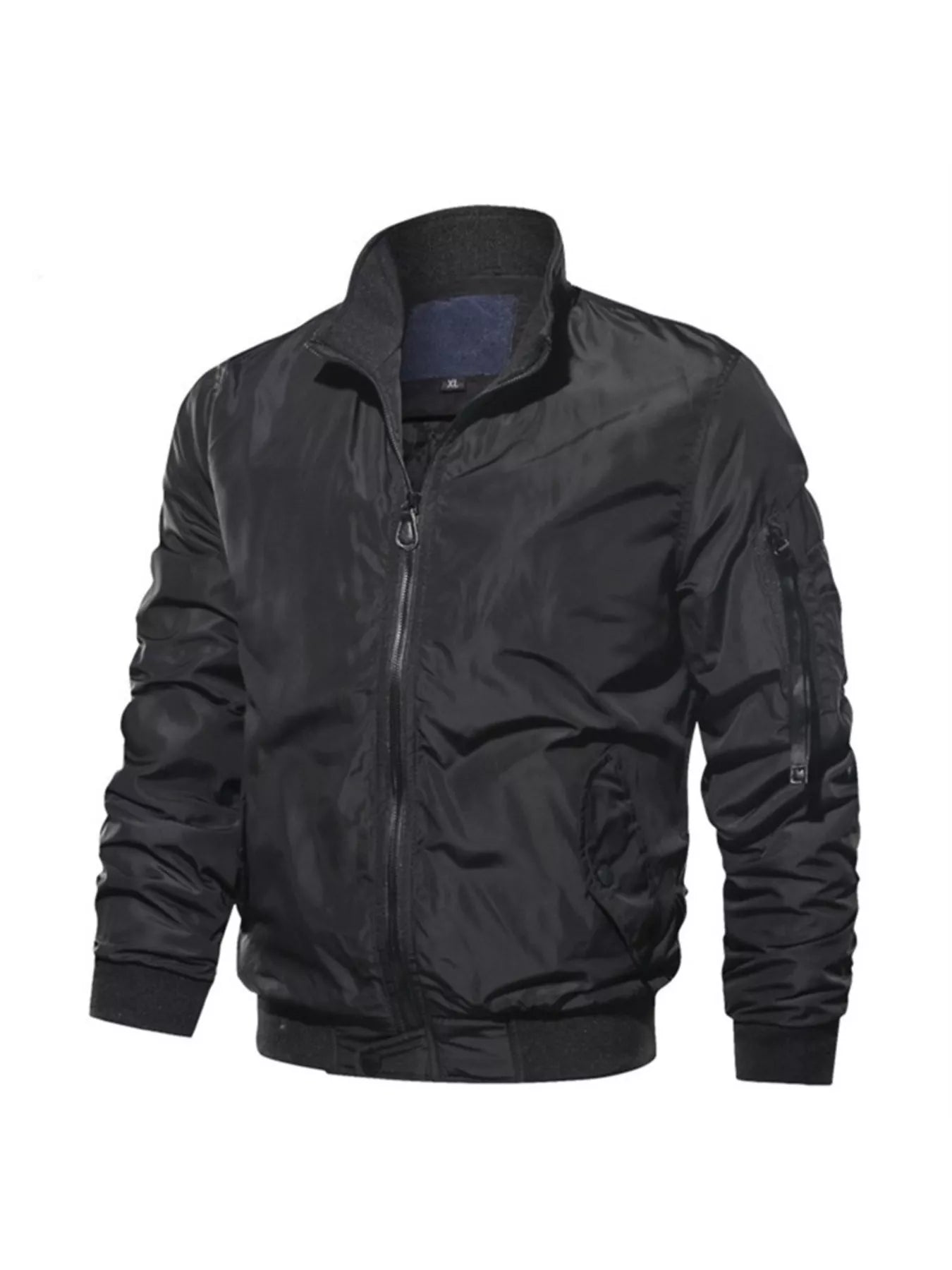 Men's Plus Size Zip Up Lightweight Bomber Jacket