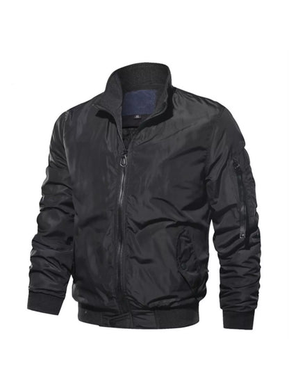 Men's Plus Size Zip Up Lightweight Bomber Jacket