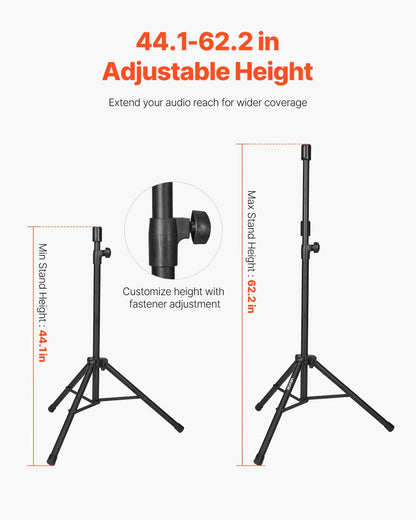 2 X 8 In Speakers Portable PA System 300W Mixer Bluetooth Mic For DJ Party