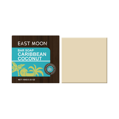 East Moon Caribbean Coconut Bath Soap, Gently Cleanses The Body And Moisturizes The Skin With Fragrance Shower Soap