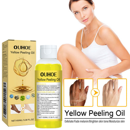 OUHOE Yellow Exfoliating Oil Hydrates And Moisturizes Skincare Body, Clears Skin, Brighens Skin Tone