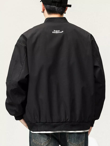 Men's Plus Size Zip Up Long Sleeve Jacket