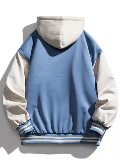 Men's Full Size Zip Up Hooded Jacket Plus Size