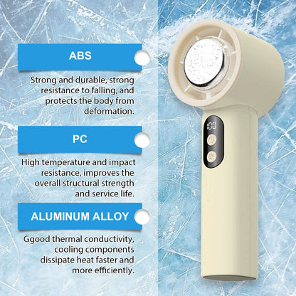 Ice Pack Handheld Fan Lotus White