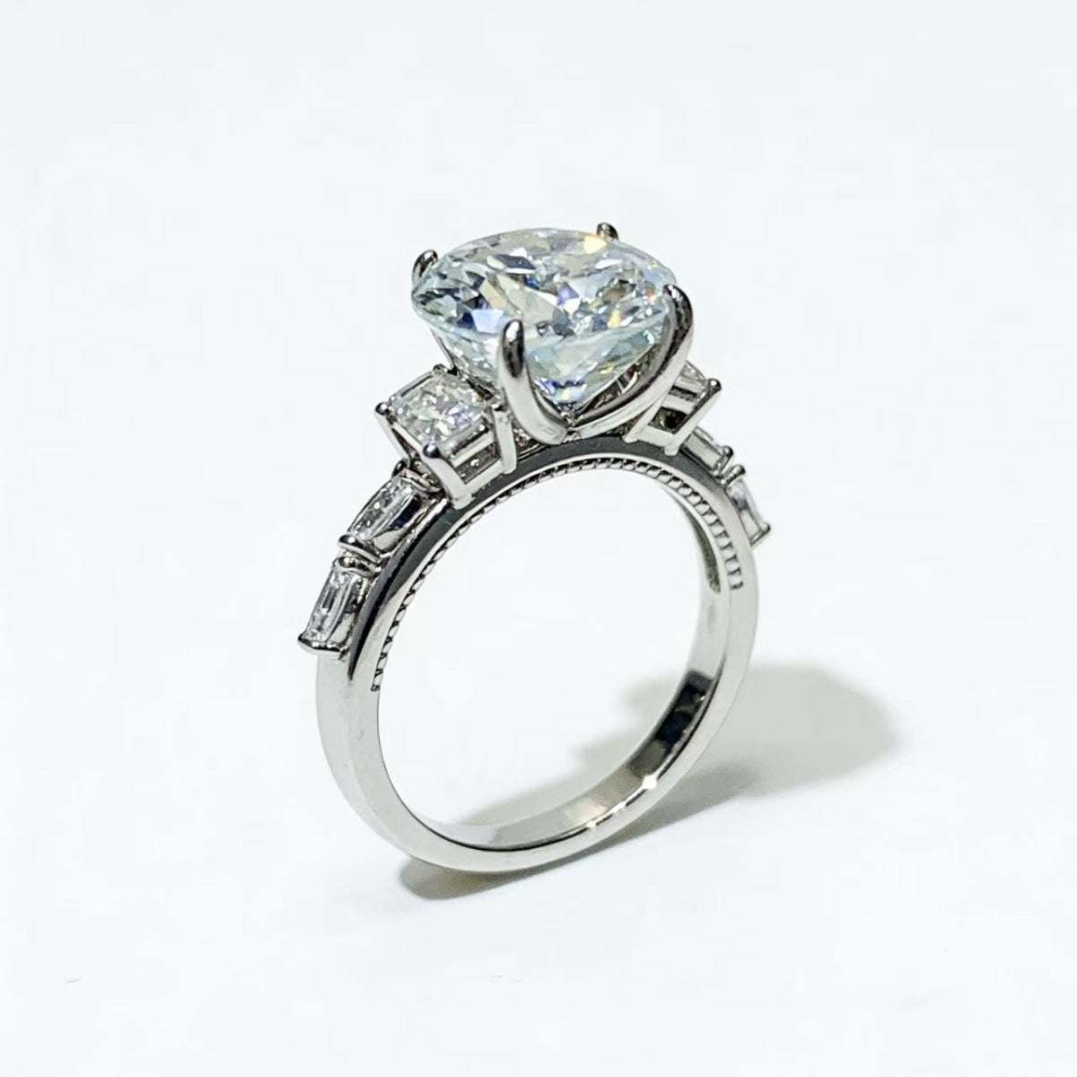 8 Carat Moissanite 925 Sterling Silver Ring