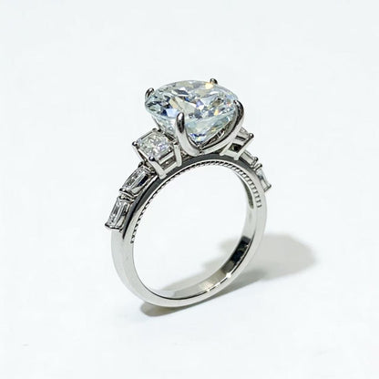 8 Carat Moissanite 925 Sterling Silver Ring