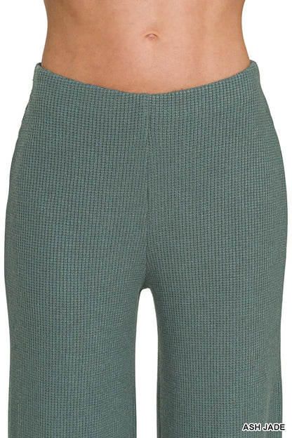 Zenana Mock Neck Top and Pants Sweater Set