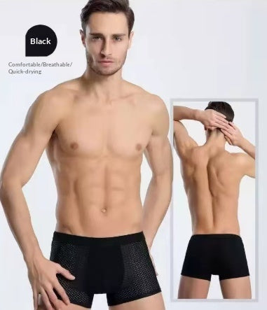 Silky mesh boxer briefs
