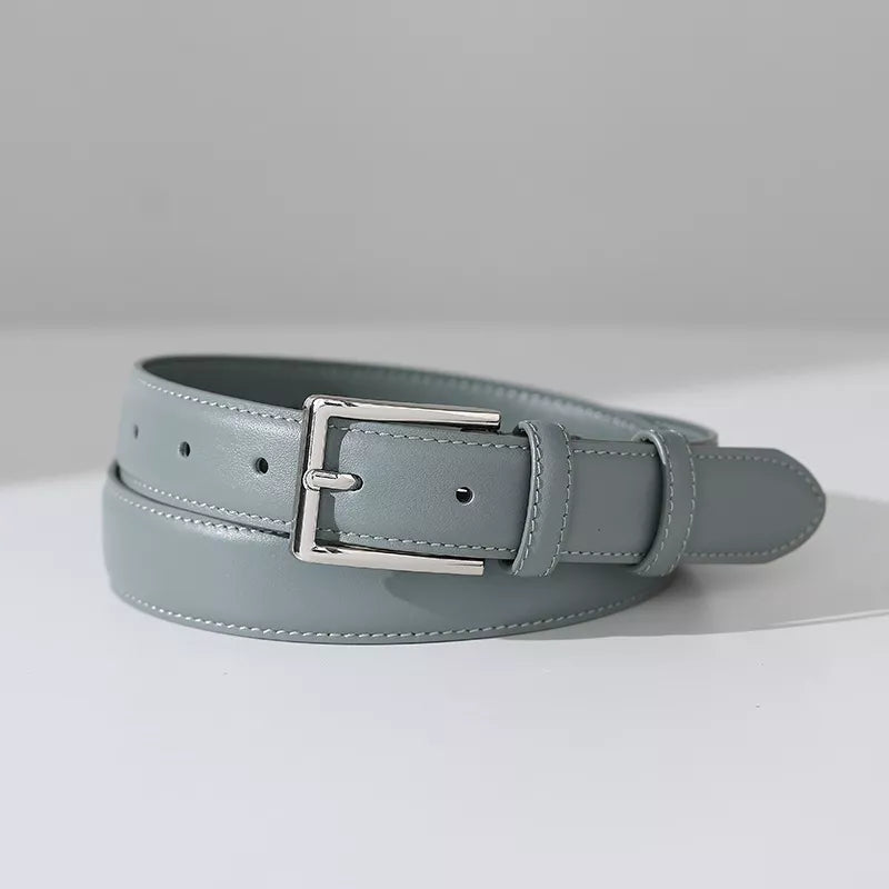 Silver Square Buckle Belt