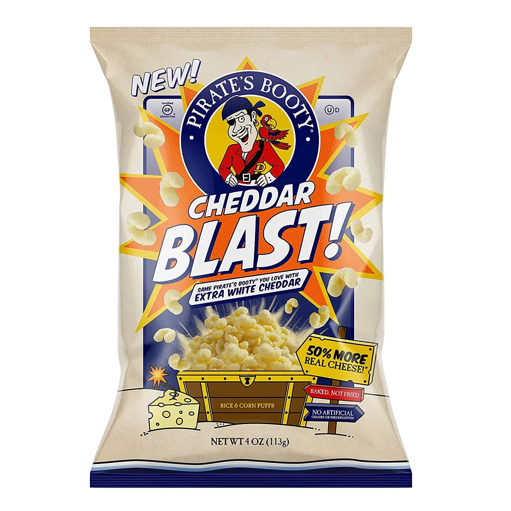 Pirate's Booty Cheddar Blast Puffs, Pack of 6 (10 Oz. Each)