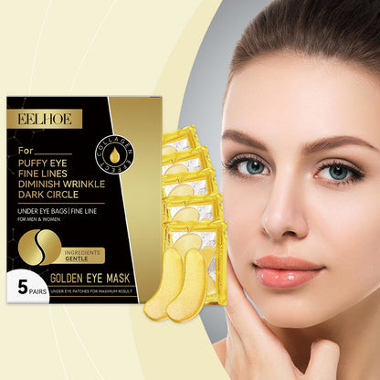 EELHOE Gold Firming Eye Mask, Reduces Fine Lines And Dark Circles Hydrates And Tightens The Skin Around The Eyes