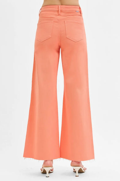 RISEN Full Size Tummy Control High Rise Wide Leg Palazzo Jeans Plus Size
