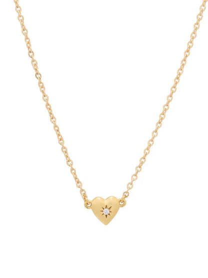 Zircon Heart Pendant Necklace