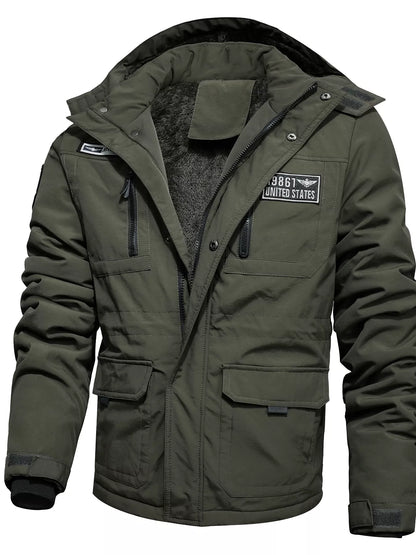 Men's Plus Size Winter Warm Hooded Padded Coat