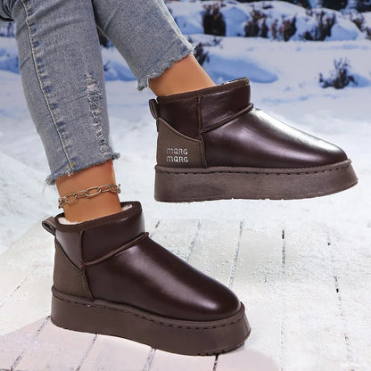 Faux-Fur Platform Ankle Boots