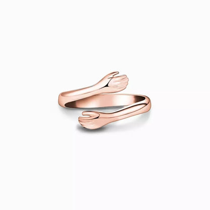 925 Sterling Silver Hug Bypass Ring