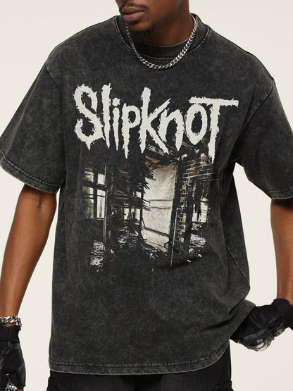 Men's Graphic Round Neck Short Sleeve T-Shirt