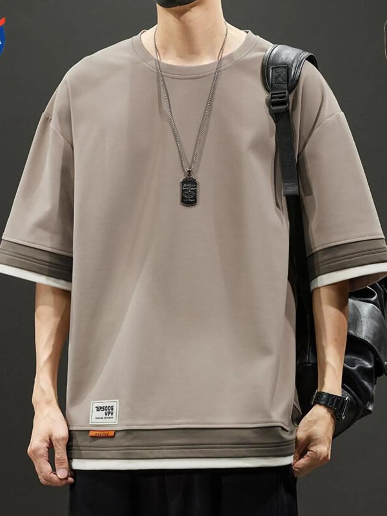 Men's Plus Size Casual Loose Fit Short Sleeve T-Shirt
